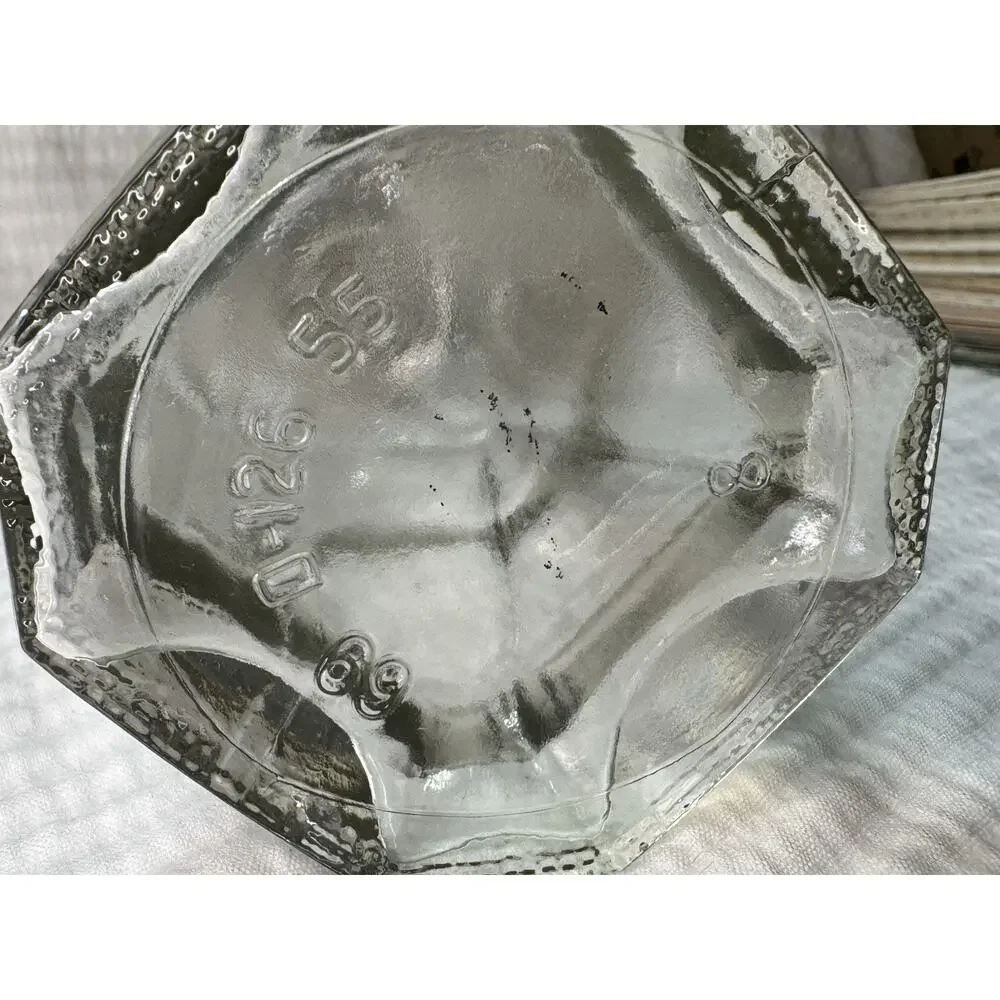 Vintage Antique 1950's Art Deco Glass Decanter Glass Bottle